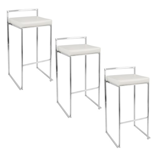 Fuji Stacker 30" Fixed-height Barstool - Set Of 3